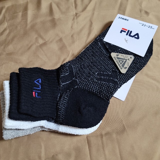 FILA(フィラ)の■新品 FILA フィラ ショート 3P 23～25cm レディースのレッグウェア(ソックス)の商品写真