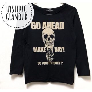 ヒステリックグラマー(HYSTERIC GLAMOUR)のヒステリックグラマー【美品】《レア》スカル ロゴ プリント 七分袖 カットソー(Tシャツ(長袖/七分))