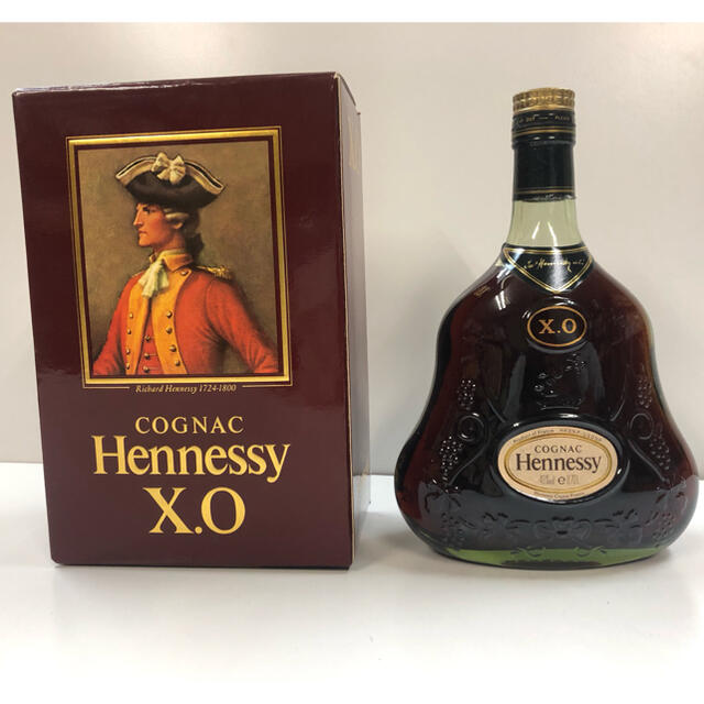 Hennessy ヘネシー XO グリーンボトル 金キャップ ブランデー　箱付