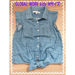 グローバルワーク(GLOBAL WORK)のGLOBAL WORK kids デニムノースリーブ　トップス　女の子(ブラウス)