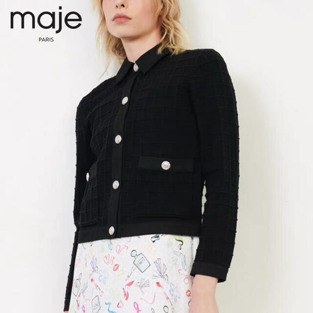 ❤️maje2021新作　新品　黒ワンピース　綺麗上品