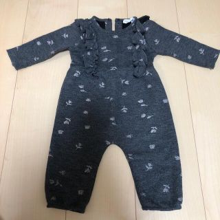 ザラキッズ(ZARA KIDS)のzarababy リブニット　ロンパース(ロンパース)