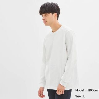 ジーユー(GU)のコットンクルーネックT(長袖)(Tシャツ/カットソー(七分/長袖))