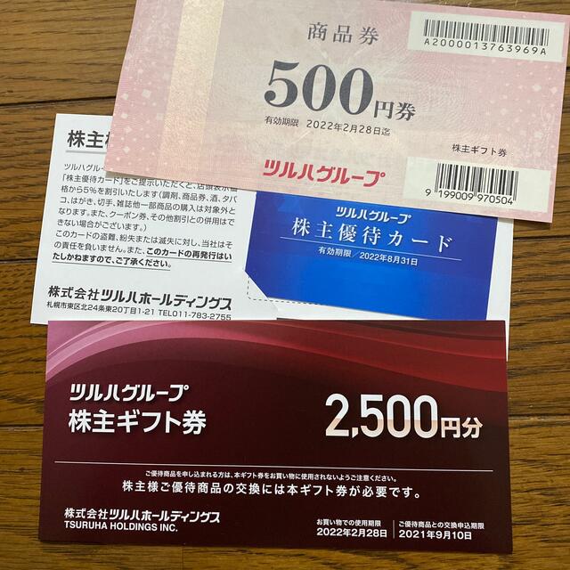 ツルハ株主優待3000円＋優待カード