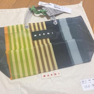 マルニ(Marni)の新品未使用 マルニ フラワーカフェ バッグ(かごバッグ/ストローバッグ)