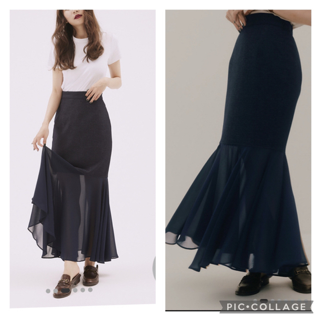 ロングスカート SNIDEL - randeboo Mermaid chiffon long skirt