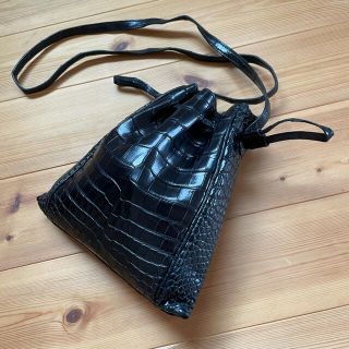 ◇美品 ACCALMIE アカルミー kinchaku 巾着バッグ クロコダイル | www