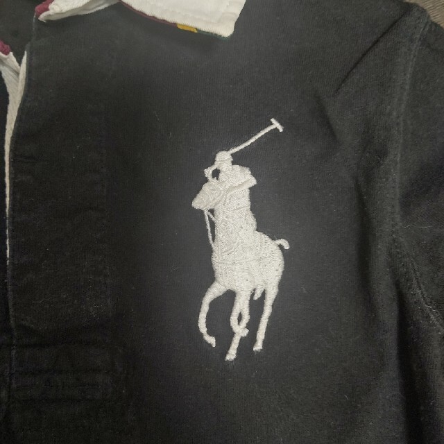 POLO RALPH LAUREN(ポロラルフローレン)の★えみ様専用★ポロラルフローレン 長袖ラガーシャツ  黒 4T 110～120 キッズ/ベビー/マタニティのキッズ服男の子用(90cm~)(Tシャツ/カットソー)の商品写真