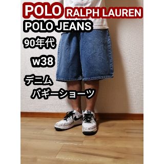 ポロラルフローレン(POLO RALPH LAUREN)の90s ポロジーンズ ラルフローレン デニムショーツ バギーショートパンツw38(デニム/ジーンズ)