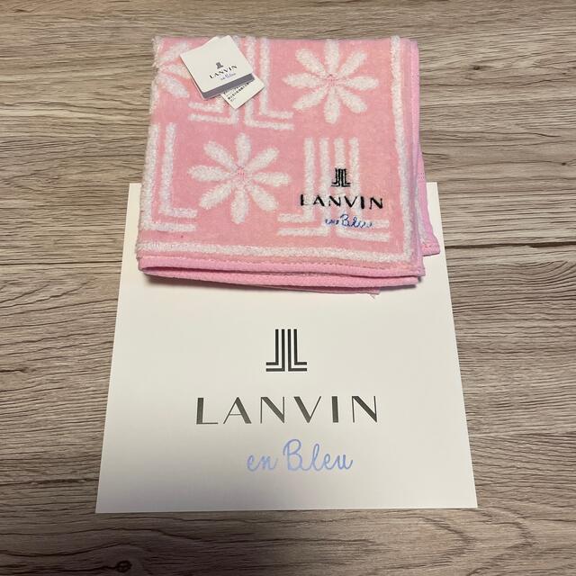 LANVIN en Bleu(ランバンオンブルー)のランバンタオルハンカチピンク レディースのファッション小物(ハンカチ)の商品写真