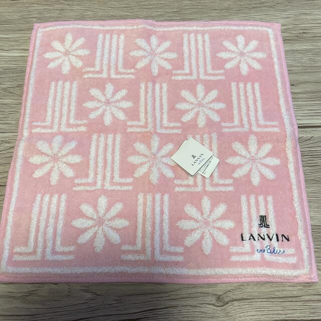 LANVIN en Bleu(ランバンオンブルー)のランバンタオルハンカチピンク レディースのファッション小物(ハンカチ)の商品写真