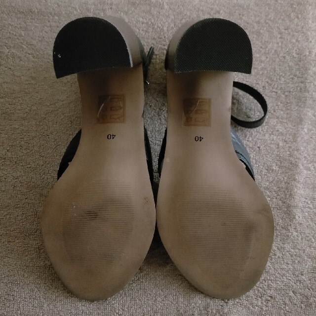 JASPAL 黒牛革サンダル40 レディースの靴/シューズ(サンダル)の商品写真