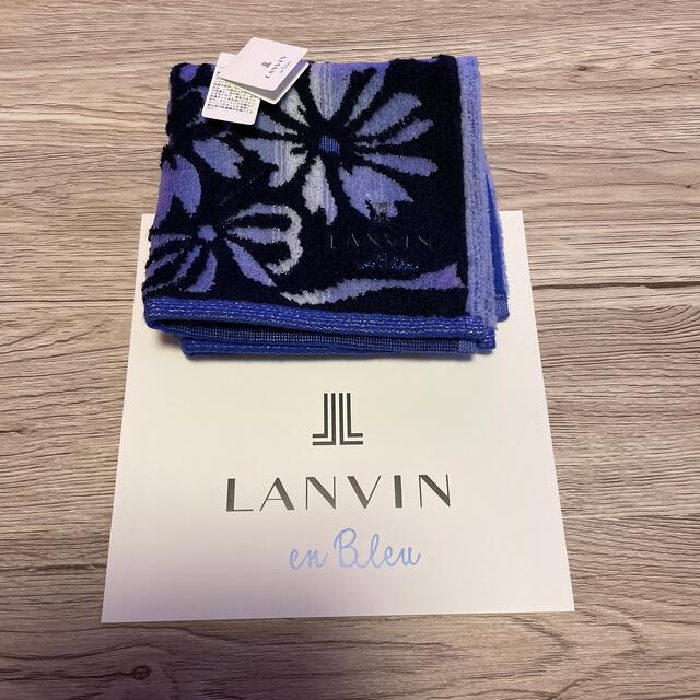 LANVIN en Bleu - ランバンタオルハンカチネイビーの通販 by COCO's