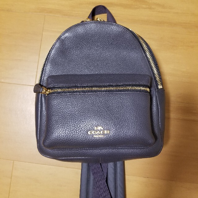 COACH コーチ ネイビーレザーリュック 新品未使用 | kensysgas.com