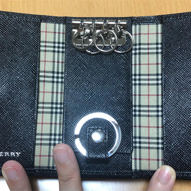 BURBERRY(バーバリー)のバーバリー　キーケース　キーリング　ブラック　黒　ノバチェック メンズのファッション小物(キーケース)の商品写真