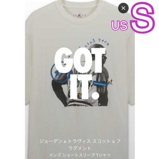 専用！Jordan×Travis×Fragment Tシャツ US S