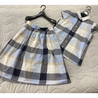 バーバリーブルーレーベル(BURBERRY BLUE LABEL)のブルーレーベル　クレストブリッジ    美品　セット　アップ　ワンピース(ひざ丈ワンピース)