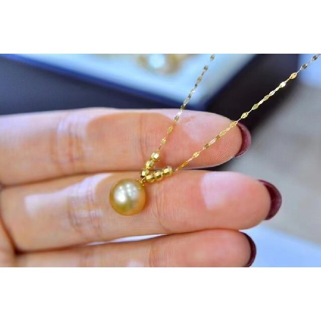 激安直営店 【任意一点】天然南洋真珠　一粒ネックレス8-9m　k18 ネックレス