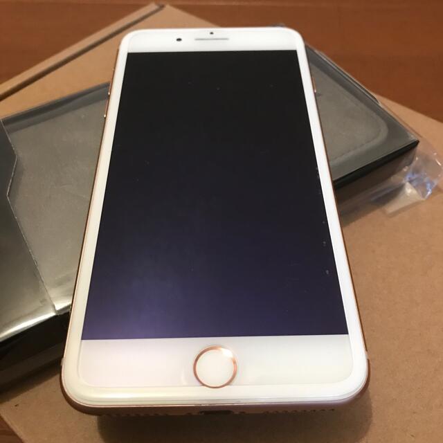 美品　iPhone8plus,256GB,SIMフリー,ゴールド,新品ケース付