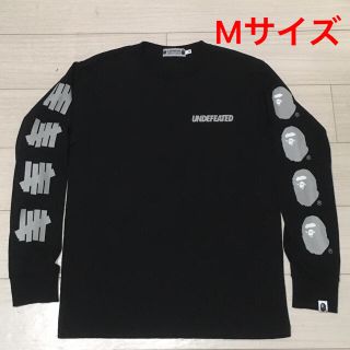 アベイシングエイプ(A BATHING APE)のA BATHING APE x Undefeated ロンT ブラック Mサイズ(Tシャツ/カットソー(七分/長袖))