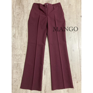 マンゴ(MANGO)のMANGO 秋冬カラー　センタープレス　セミフレア　スラックス　パンツ　(カジュアルパンツ)