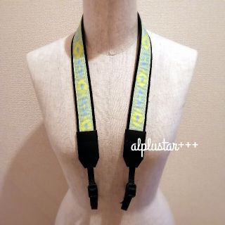 SOLD OUT☆新作☆【黄色と水色のダイヤ細め】おしゃれ * カメラストラップ(その他)