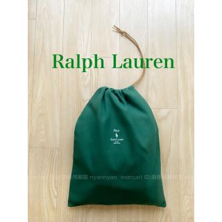 ポロラルフローレン(POLO RALPH LAUREN)の1 ポロラルフローレン グリーン 厚手きんちゃく 巾着袋 ポーチ 小物入れ(その他)