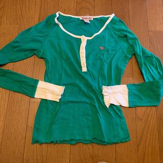アバクロンビーアンドフィッチ(Abercrombie&Fitch)のアバクロ　長袖　グリーン　緑(Tシャツ(長袖/七分))