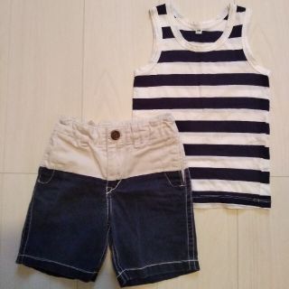 ムジルシリョウヒン(MUJI (無印良品))の無印　baby GAP キッズ　ベビー　タンクトップ　ズボン　セット(Tシャツ/カットソー)