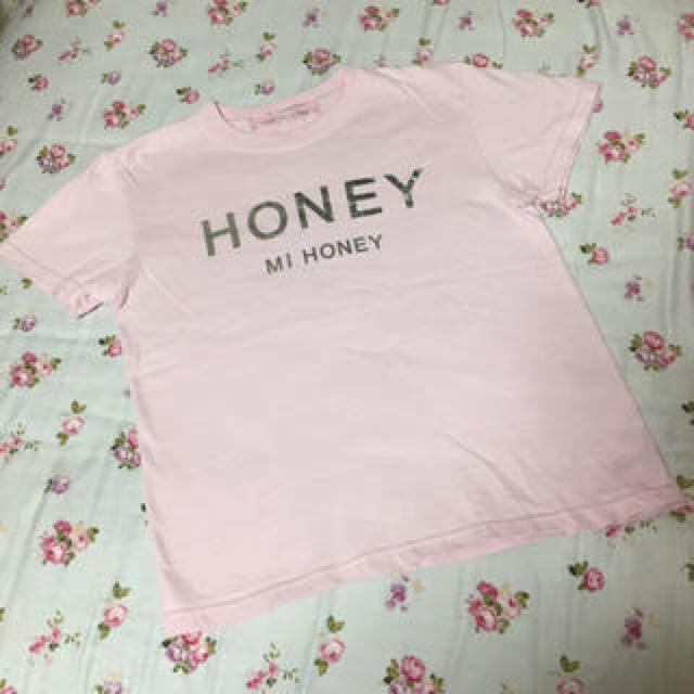 Honey mi Honey(ハニーミーハニー)のHONEY MI HONEYロゴTシャツ♡ピンク♡ レディースのトップス(Tシャツ(半袖/袖なし))の商品写真