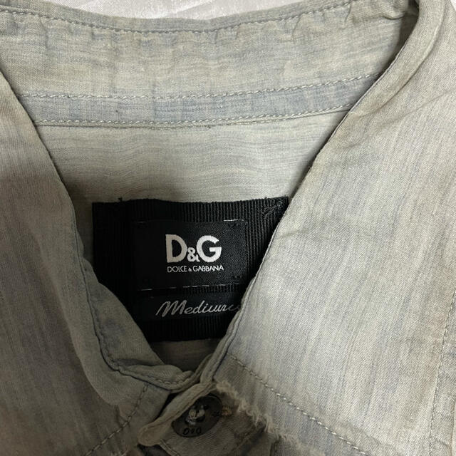 D&G(ディーアンドジー)のD＆G ダメージデニム　ダンガリー　デニムシャツ　ウェスタンシャツ　ドルガバ  メンズのトップス(シャツ)の商品写真