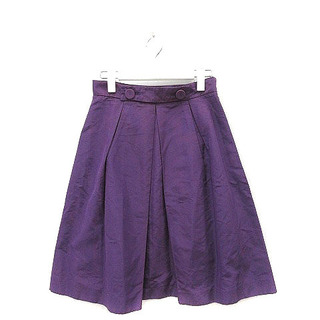プラダ(PRADA)のプラダ フレアスカート ひざ丈 シルク 40S S 紫(ひざ丈スカート)