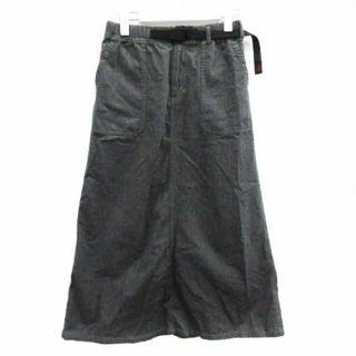 グラミチ(GRAMICCI)のグラミチ21SS BAKER SKIRT フレアスカート ロング S グレー(ロングスカート)