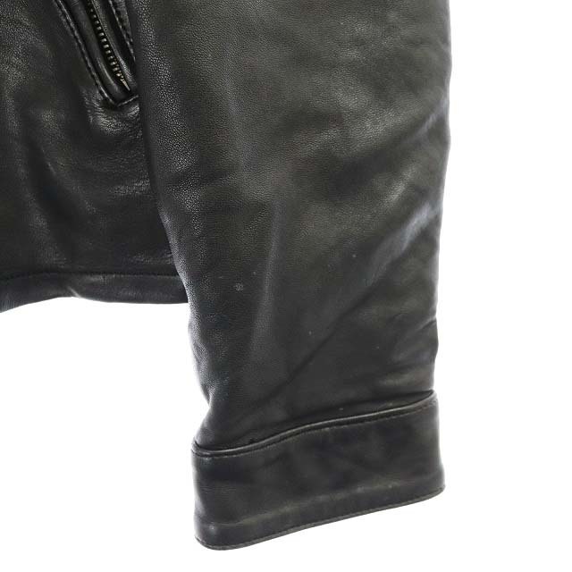 schott(ショット)のショット 近年モデル ライダース レザージャケット シングル 羊革 L 黒 メンズのジャケット/アウター(ブルゾン)の商品写真