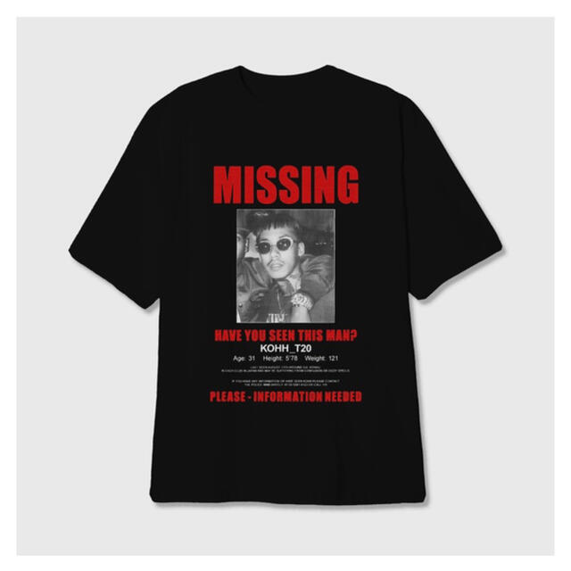 【新品未開封】KOHH - MISSING tee Tシャツ XL