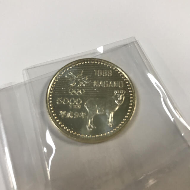300mm素材長野冬季オリンピック 記念硬貨 5000円