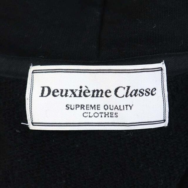 DEUXIEME CLASSE(ドゥーズィエムクラス)のドゥーズィエムクラス ジップアップスウェットパーカー 長袖 フード 黒 ブラック レディースのトップス(パーカー)の商品写真