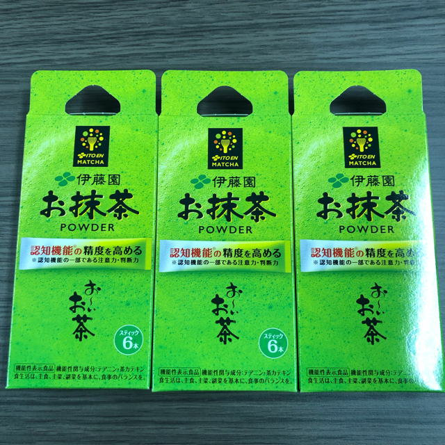 伊藤園(イトウエン)のおーいお茶お抹茶パウダー6本入り×3箱機能性表示食品（認知機能の精度を高める） 食品/飲料/酒の飲料(茶)の商品写真