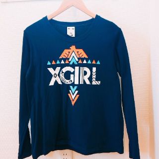 エックスガール(X-girl)のX-girl エックスガール ロンT 長袖 Tシャツ ネイビー オルテガ(Tシャツ(長袖/七分))