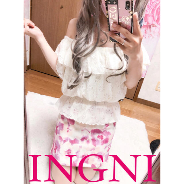 INGNI(イング)の3917.INGNI 総レース 2way オフショルダー チュニック レディースのトップス(チュニック)の商品写真