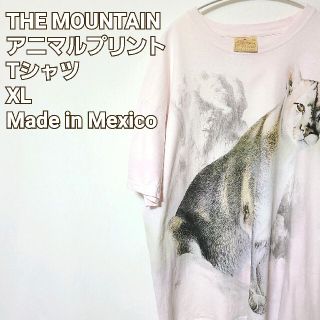 THE MOUNTAIN アニマル柄タイダイTシャツ[XL]ライオン 猫(Tシャツ/カットソー(半袖/袖なし))