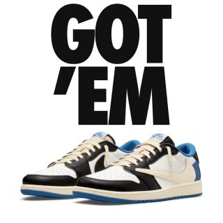 ナイキ(NIKE)のNIKE JORDAN 1 TRAVIS SCOTT FRAGMENT 23.5(スニーカー)