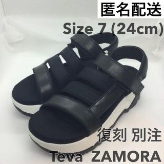 ビューティアンドユースユナイテッドアローズ(BEAUTY&YOUTH UNITED ARROWS)の匿名配送 Teva ZAMORA US7 厚底サンダル 24 黒 ザモラ(サンダル)