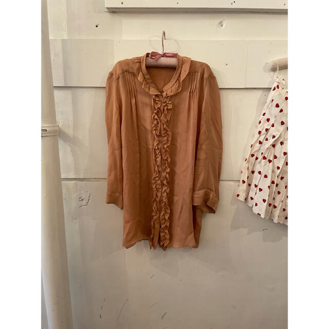 Chloe(クロエ)のChloé silk frill blouse. レディースのトップス(シャツ/ブラウス(長袖/七分))の商品写真