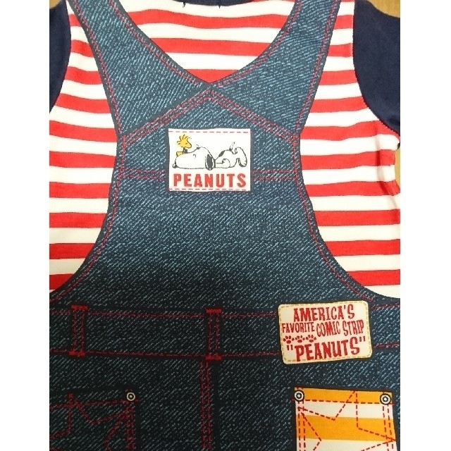 PEANUTS(ピーナッツ)のスヌーピー ロンパース キッズ/ベビー/マタニティのベビー服(~85cm)(ロンパース)の商品写真