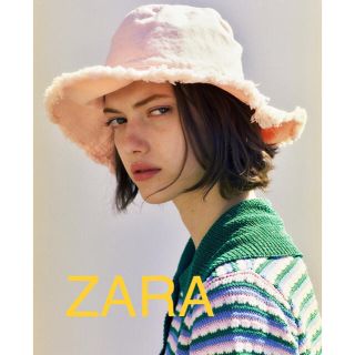 ザラ(ZARA)の新品タグ付き　ZARA コットンバケットハット　バケットハット(ハット)