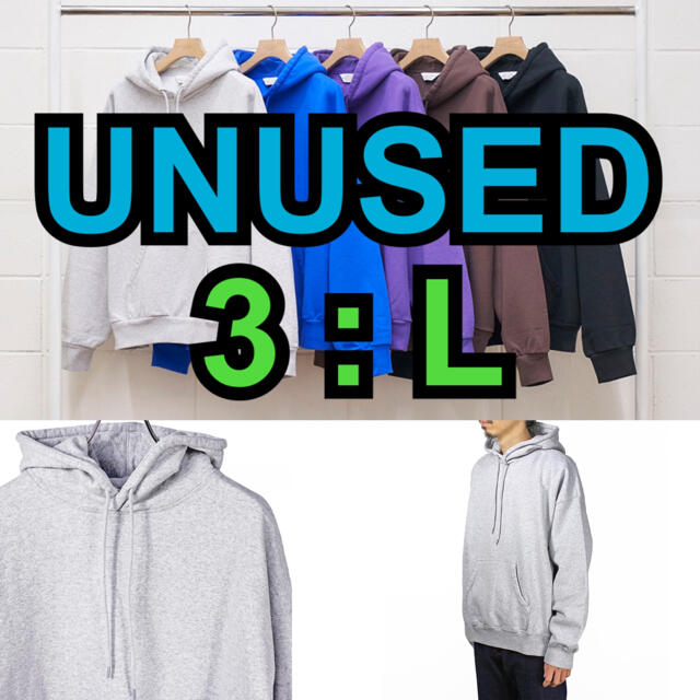 トップスUNUSED 19AW SWEAT HOODIE スウェットパーカー 3 L