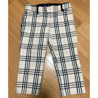 バーバリーブルーレーベル(BURBERRY BLUE LABEL)の難あり バーバリーブルーレーベル Burberry チェッククロップドパンツ(クロップドパンツ)