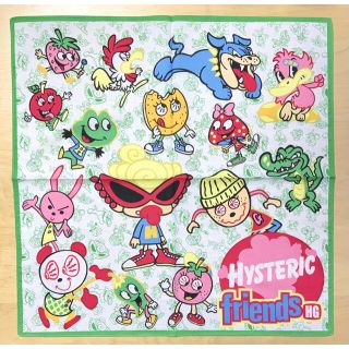 ヒステリックミニ(HYSTERIC MINI)のヒスミニ☆正規品☆新品☆バンダナ☆ハンカチ☆ランチクロス☆ファミリー柄☆グリーン(その他)