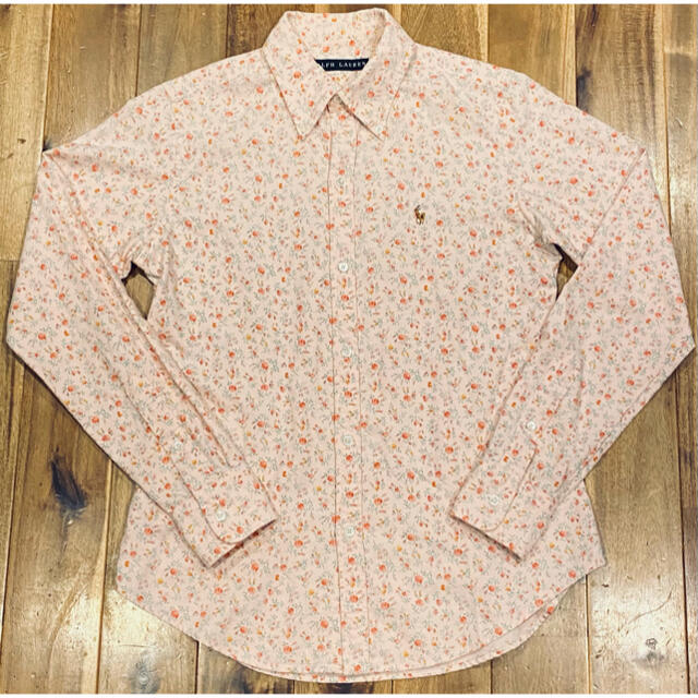【人気 希少】Ralph Lauren 7 花柄 総柄 長袖 シャツ ピンク